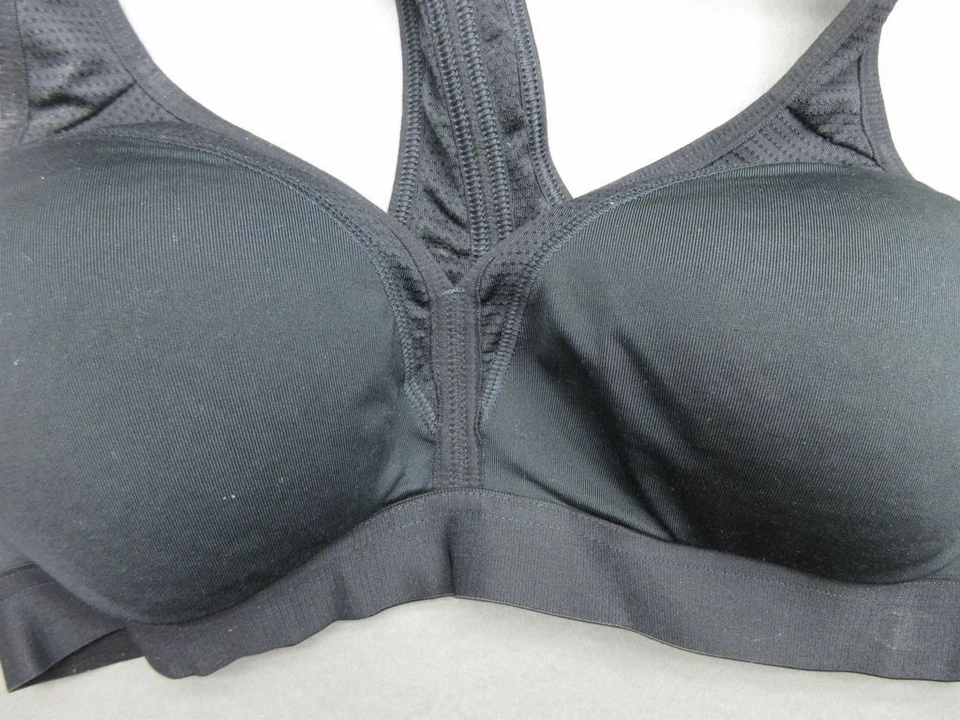 CHAMPION SIZE S WOMENS BLACK WIRELESS PADDED SPORTS BRA 1A - Image 2 of 4