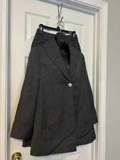 Speigel Charcoal Gray 2 Piece Jacket & Skirt Evening/Occasion Suit Sz 4