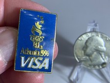 Olympic Memorabilia Atlanta 1996 VISA Blue Vintage Tack Pin T-964