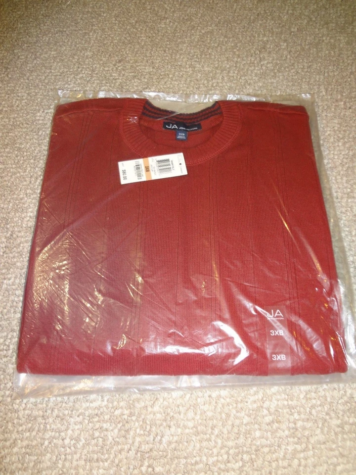 Suéteres de cuello redondo grandes y altos para hombre, 2XB, 3XB, 4XB, 2XLT, 3XLT, 4 XLT, algodón nuevos con etiquetas Foto 4 de 4