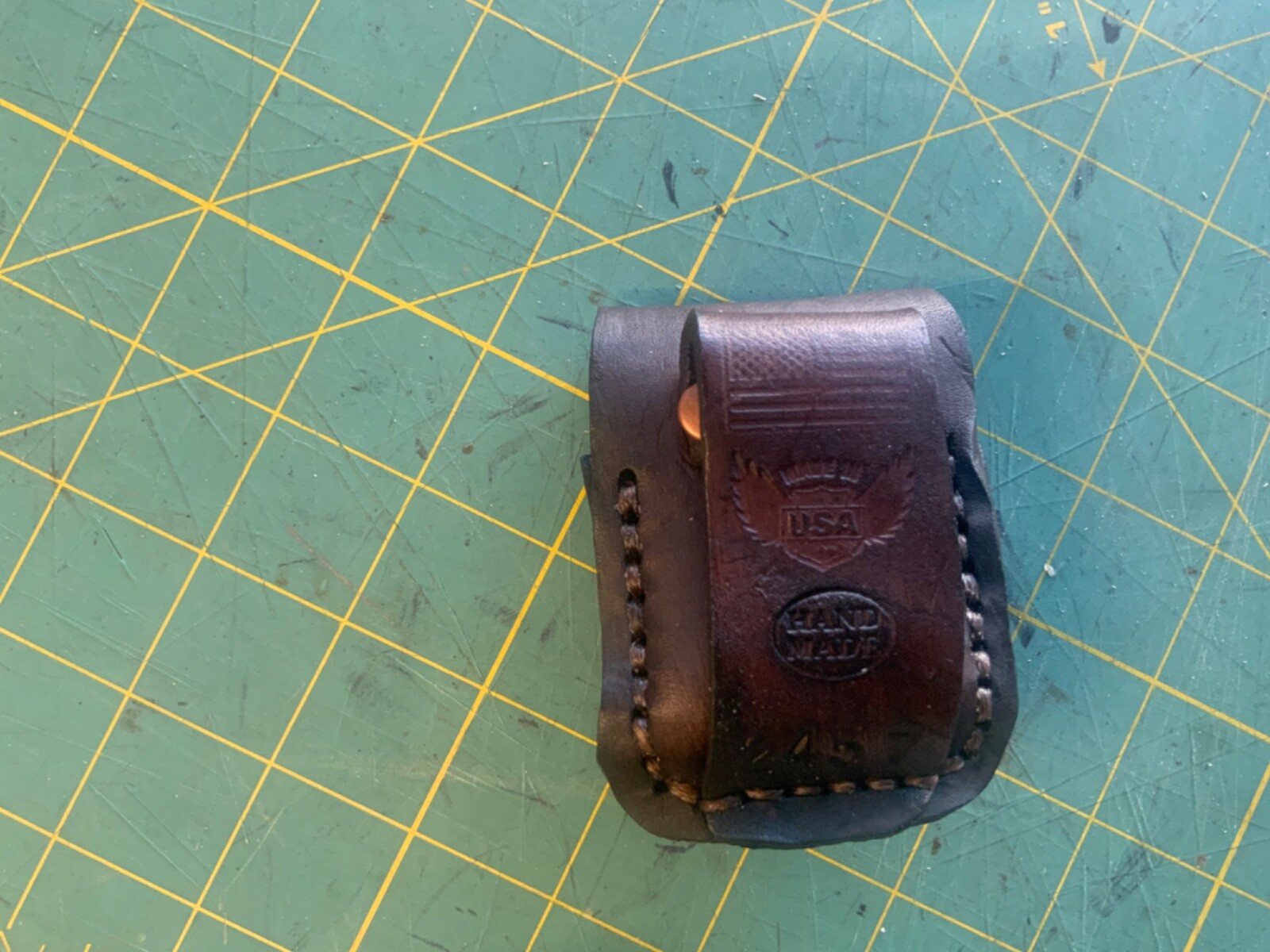 Zippo/ generic Lighter Pouch Brown Leather 