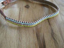 Beaded Yellow Red Green Belt 32"x3/4" Child Small Woman