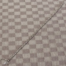 NEW TEN KARAT WHITE GOLD NATURAL DIAMOND "X" LINK TENNIS BRACELET 7.25 inch 