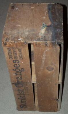 VINTAGE WOODEN SUNKIST ORANGES DIVIDED CRATE | eBay