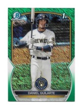2023 Bowman Chrome Prospects DANIEL GUILARTE Green Shinner Prospect 39/99 BREWER