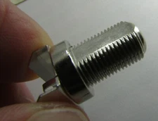 Lot 10 Female F Connectors TV Coax Cable Wire to Board 3/8-32 Threads F-P225GD/D