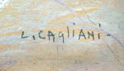 Luigi CAGLIANI Pastel Impressionist Painting Listed Italian Artist Playing Cards — photo 5