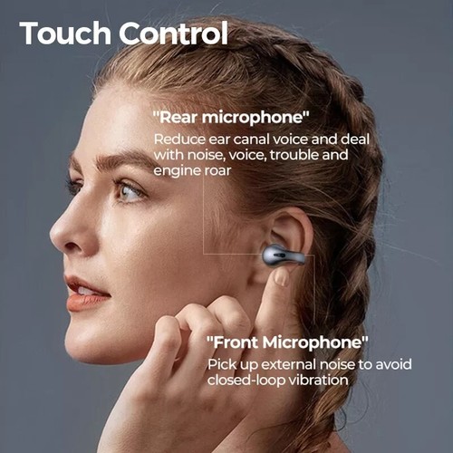 Auriculares inalámbricos Bluetooth 5.3 con clip para orejas y auriculares deportivos - Imagen 12 de 30
