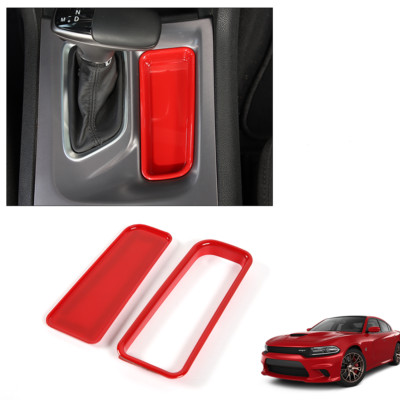 Red Gear Shift Storage Compartment Box Panel Trim Cover for Dodge Charger 2015+