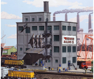 Walthers Cornerstone N Scale Building/Structure Kit Red Wing Milling Co.