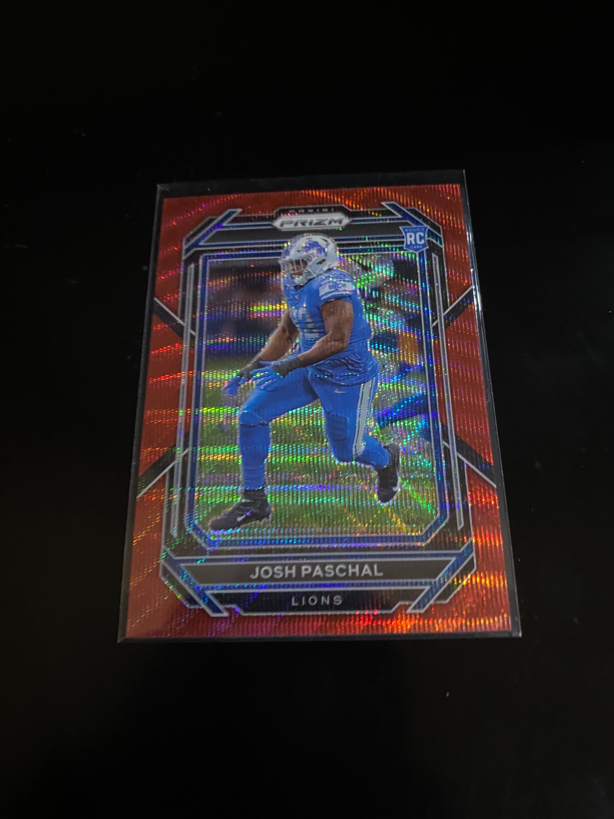 Josh Paschal 2022 Panini Prizm Red Wave Prizm /149 RC Lions 389
