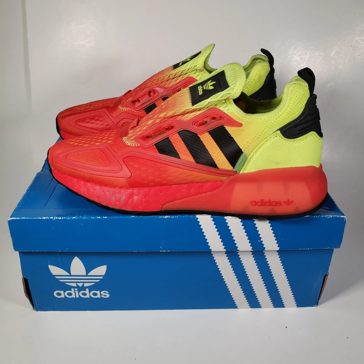 Preços baixos em adidas ZX 2K Boost Solar Yellow Red | eBay