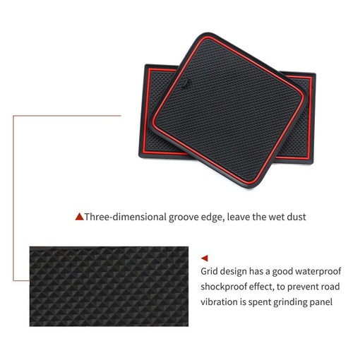 Door Slot Mats fits Mitsubishi Outlander 2022 2023 2024 Non-slip Cup Holders Pad - Picture 5 of 18