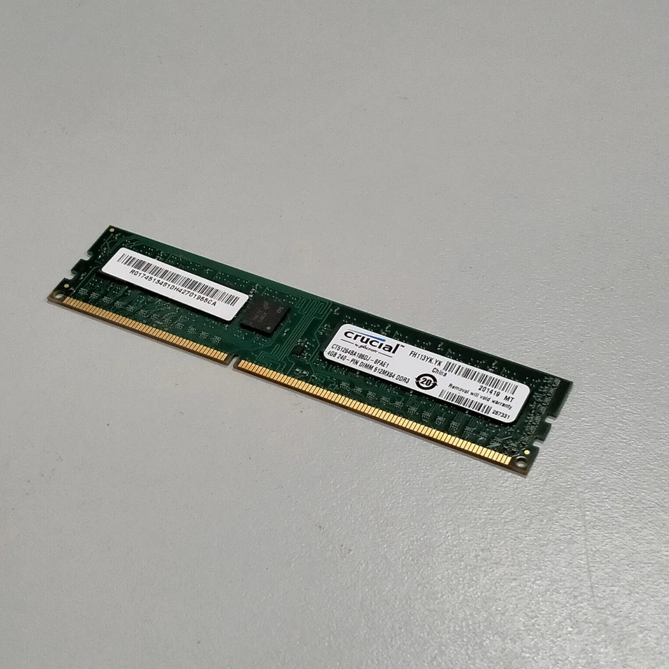 Crucial 4GB DDR3 RAM PC3-14900 1866MHz non-ECC Unbuffered CT51264BA186DJ-8FAE1 - Image 3 of 4