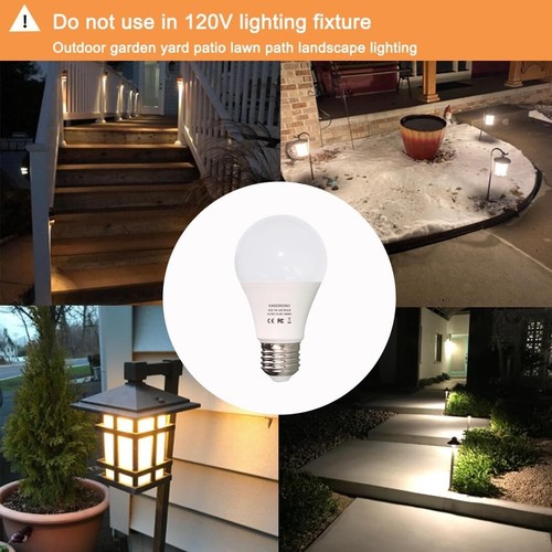 12V LED Light Bulb 7W 630Lm AC/DC 12 Volt Low Voltage E26 Base (2700K Warm - Picture 4 of 6