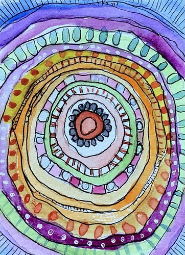 Aceo Abstract Art Collector Card Painting Original by Kenna 2.5” X 3.5” Signed - Picture 4 of 4