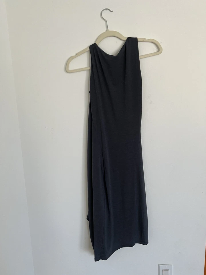 NWT Vintage Max Studio Leon Max Limited Edition Asymmetric Grey Ruched Dress XS - Image 2 of 4