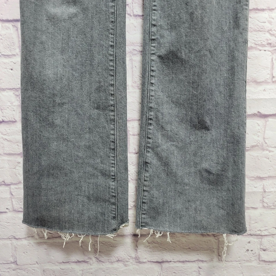 Miracle Body Gray Stretch Jeans Womens 14 Sparkle Pockets Raw Hem Casual - Image 3 of 4