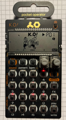 Teenage Engineering P.O. 33 K.O. Pocket Operator mit Schutzhülle und Tap