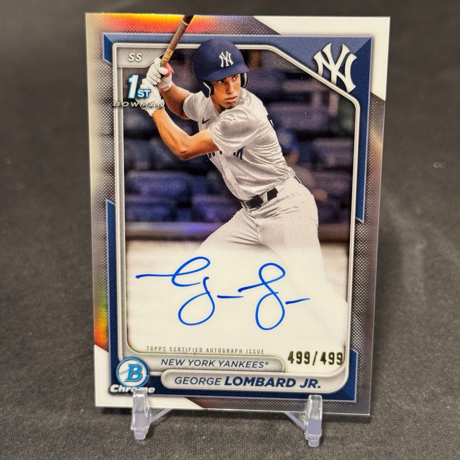 GEORGE LOMBARD JR 2024 Bowman Chrome Refractor 1st RC Auto /499