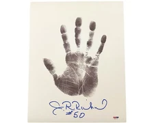 Astros Legend J.R. Richard Oversized Signed Handprint! PSA Auto - Unique!