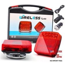 Magnetic Wireless Trailer Lights Kit, Rechargeable 12V LED Tow Tail Lights