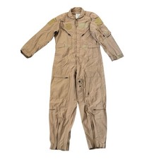 CWU 27/P Nomex Flight Suit Coverall Desert Tan Military Flyers Pilot Mens Sz 40S