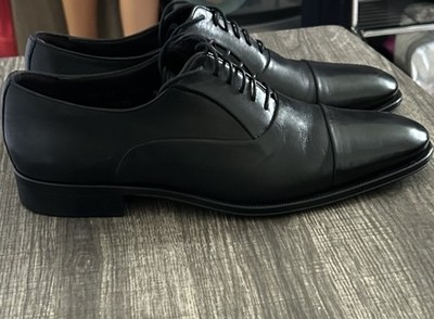 BRUNO MAGLI Mens Wingtip Barni Leather Black Dress Shoes  display picture 2