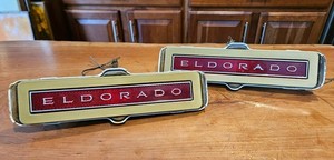 1977-1978 CADILLAC ELDORADO REAR FENDER MARKER LIGHT SET WITH BEZELS 2pc