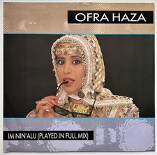 Ofra Haza : Im Nin' Alu UK 1988 black vinyl 12" single VG+/EX A3/B3 pressing