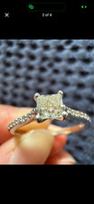 engagement ring white gold and princess cut diamond 17ct size M