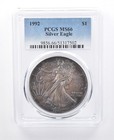 1992 American Silver Eagle MS66 PCGS Dark Blue Tone a8158 — photo 1