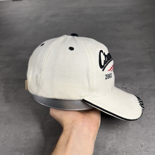 Vintage New England Patriots Hat White Black 2003 AFC Super Bowl Football Cap - Picture 4 of 7