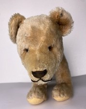 Vintage Steiff Lion 16 Mohair Button In Ear Germany