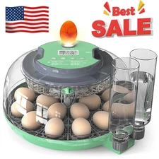 Incubators for Hatching Eggs,18 Egg Incubator with Automatic Egg Turning