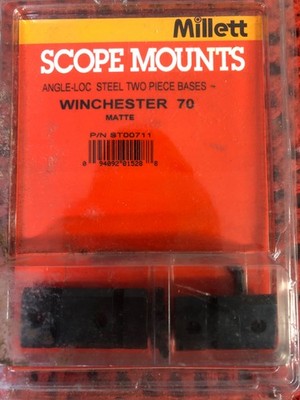 Millet Angle-Loc steel two piece bases for winchester 70 matte