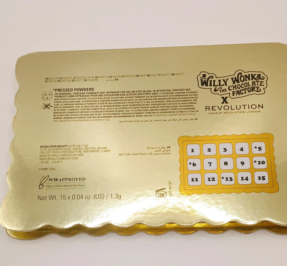 Revolution x Willy Wonka Golden Ticket Eyeshadow Palette - Image 4 of 4