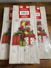 3 Christmas Gift Boxes All Different 12 X 5 X 3 inch Plain White Bottom New