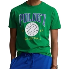 Polo Ralph Lauren Classic Fit Jersey Graphic T-Shirt Mens Polo RL Volleyball Tee