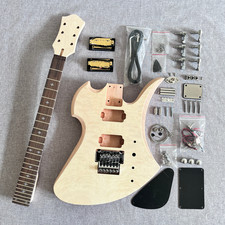 Unfinished BC Rich Mockingbird Electric Guitar DIY Kit Quilted Maple Top CR part