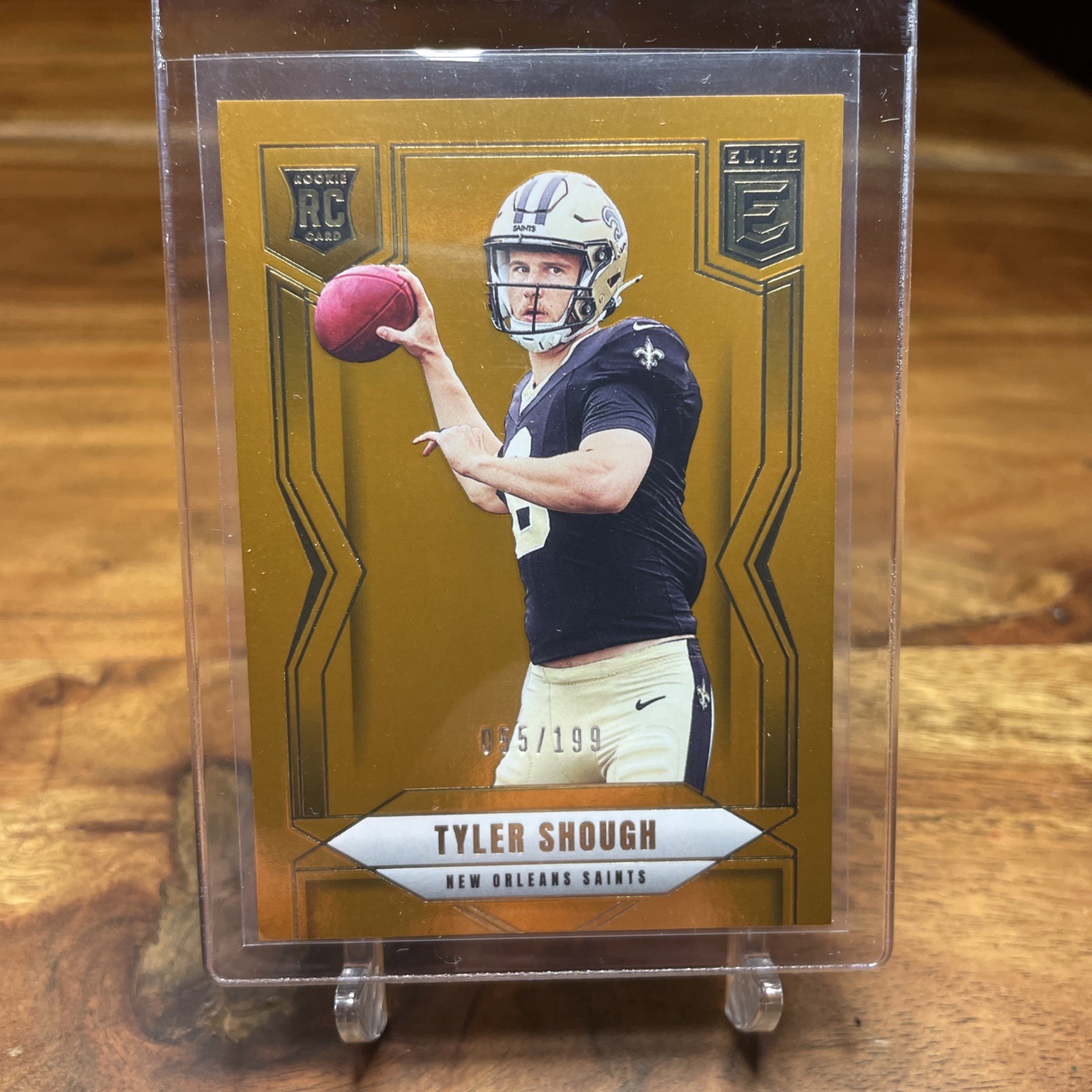 2025 Donruss Elite Tyler Shough Rookie Card #178 ORANGE HOLO /199 Saints (RC)