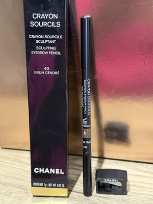 Chanel Crayon Sourcils Sculpting Eyebrow Pencil #40 BRUN CENDRE  W/SHARPENER NIB