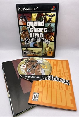 Grand Theft Auto: San Andreas PlayStation 2 Complete Manual Map CIB Tested Clean
