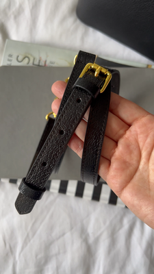 Genuine Leather Black Crossbody Shoulder Strap Replacement For