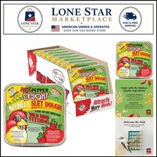 Safe  Nutritious Hot Pepper Suet Dough 11.75oz - 8 Pack for Healthy Birds