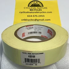 STANS No tubes Rim Tape 30mm wide x 60YD long, New