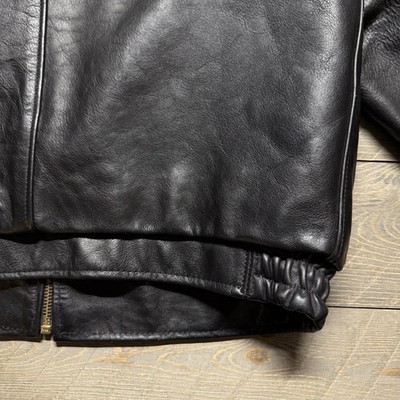 Vtg Vanson Leather Jacket Mens 46 Suzuki Marauder Motorcycle Black