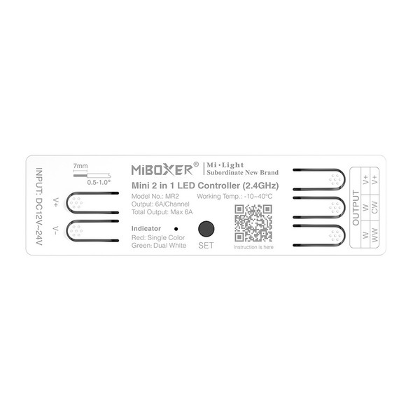 Miboxer / Mi-Light - Led Controller Mini 2In1 (Single Color/Dual White) 2.4G-image