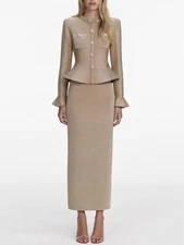 Self-Portrait Womens Autumn Winter New Temperament Diamond Knitted Dress