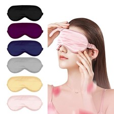 Luxury Satin Sleep Mask Ultra Soft Blackout Eye Cover for Deep Sleep Travel